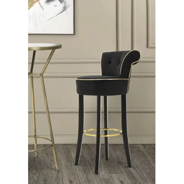 Stołek Barowy LUXY Czarny 46 48 96 cm (wysokość siedziska 75 cm)